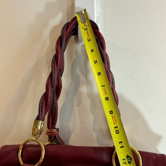 ZARA Handbag Braided. handle Leather Snap Closure Several Compartments Satchel - Picture 8 of 16